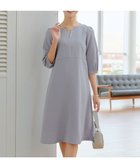 【ティアクラッセ/Tiaclasse】の【洗える】パール付きタックスリーブワンピース サックス|ID: prp329100004524650 ipo3291000000035569824