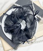 【ウィゴー/WEGO】のLスケリボンBIGシュシュ ブラック|ID: prp329100004524665 ipo3291000000032004114