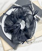 【ウィゴー/WEGO】のLスケリボンBIGシュシュ ブラック|ID: prp329100004524665 ipo3291000000032499789