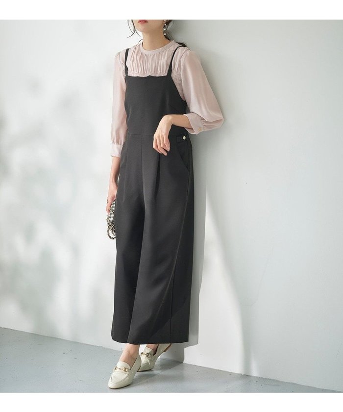 【エニィ スィス/any SiS】の【洗える】オールインワン サロペット インテリア・キッズ・メンズ・レディースファッション・服の通販 founy(ファニー) https://founy.com/ ファッション Fashion レディースファッション WOMEN ワンピース Dress オールインワン ワンピース All In One Dress サロペット Salopette インナー Inner 洗える Washable サロペット Overalls シャーリング Shirring ジャケット Jacket スクエア Square ツイル Twill トレンド Trend フェミニン Feminine ポケット Pocket 冬 Winter A/W・秋冬 Aw・Autumn/Winter・Fw・Fall-Winter 再入荷 Restock/Back In Stock/Re Arrival おすすめ Recommend エレガント 上品 Elegant ビジネス 仕事 通勤 Business |ID: prp329100004524684 ipo3291000000032004191