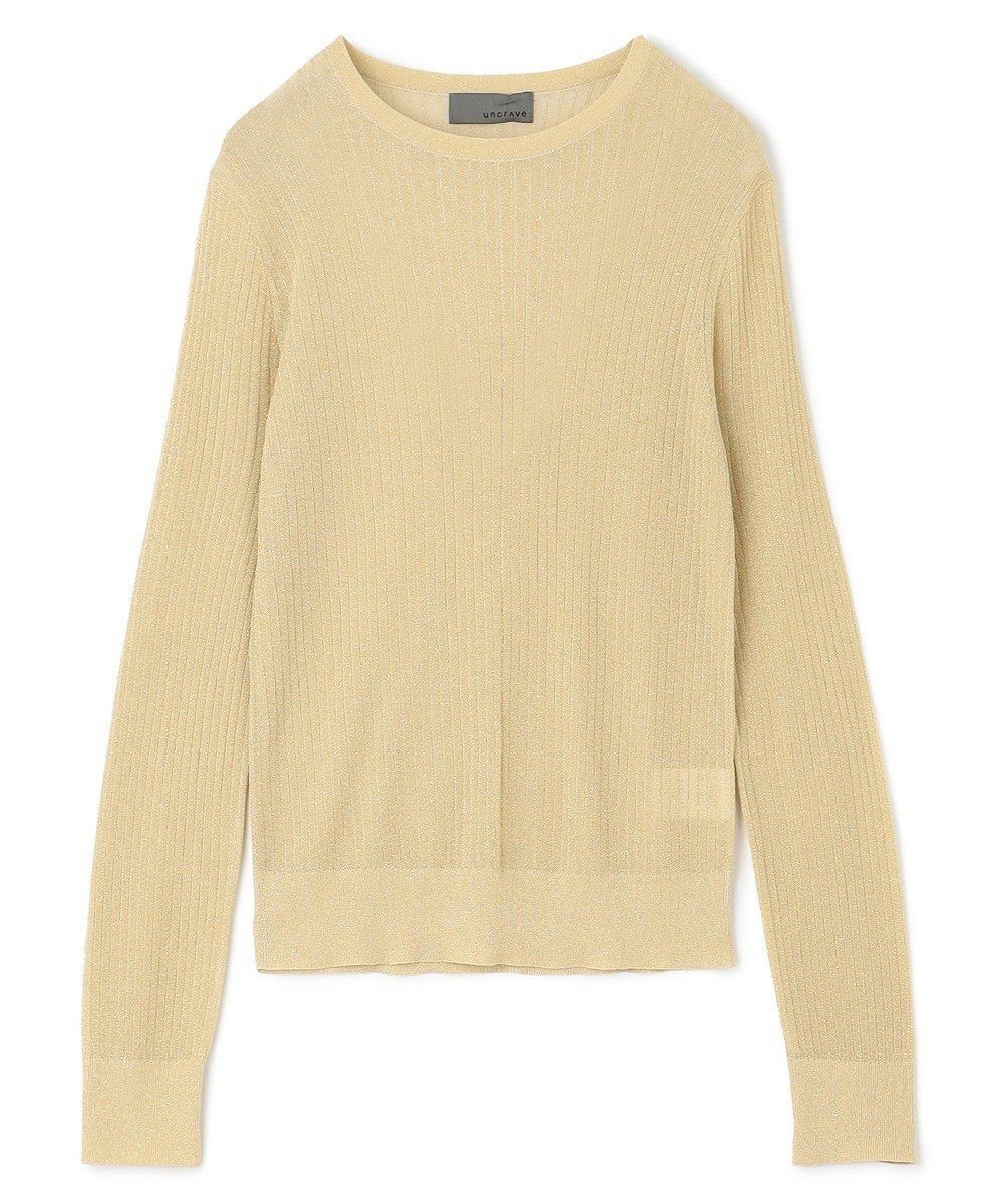 【アンクレイヴ/uncrave】の【手洗い可】ラメ シアー クルーネック ニット(uncrave STANDARD) 人気、トレンドファッション・服の通販 founy(ファニー) 　ファッション　Fashion　レディースファッション　WOMEN　トップス・カットソー　Tops/Tshirt　ニット　Knit Tops　インナー　Inner　カーディガン　Cardigan　シアー　Sheer　セーター　Sweater　ハイネック　High Neck　A/W・秋冬　Aw・Autumn/Winter・Fw・Fall-Winter　S/S・春夏　Ss・Spring/Summer　夏　Summer　エレガント 上品　Elegant　 other-1|ID: prp329100004524703 ipo3291000000032004273