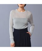 【アンクレイヴ/uncrave】の【手洗い可】ラメ シアー クルーネック ニット(uncrave STANDARD) シルバー|ID: prp329100004524703 ipo3291000000032004276