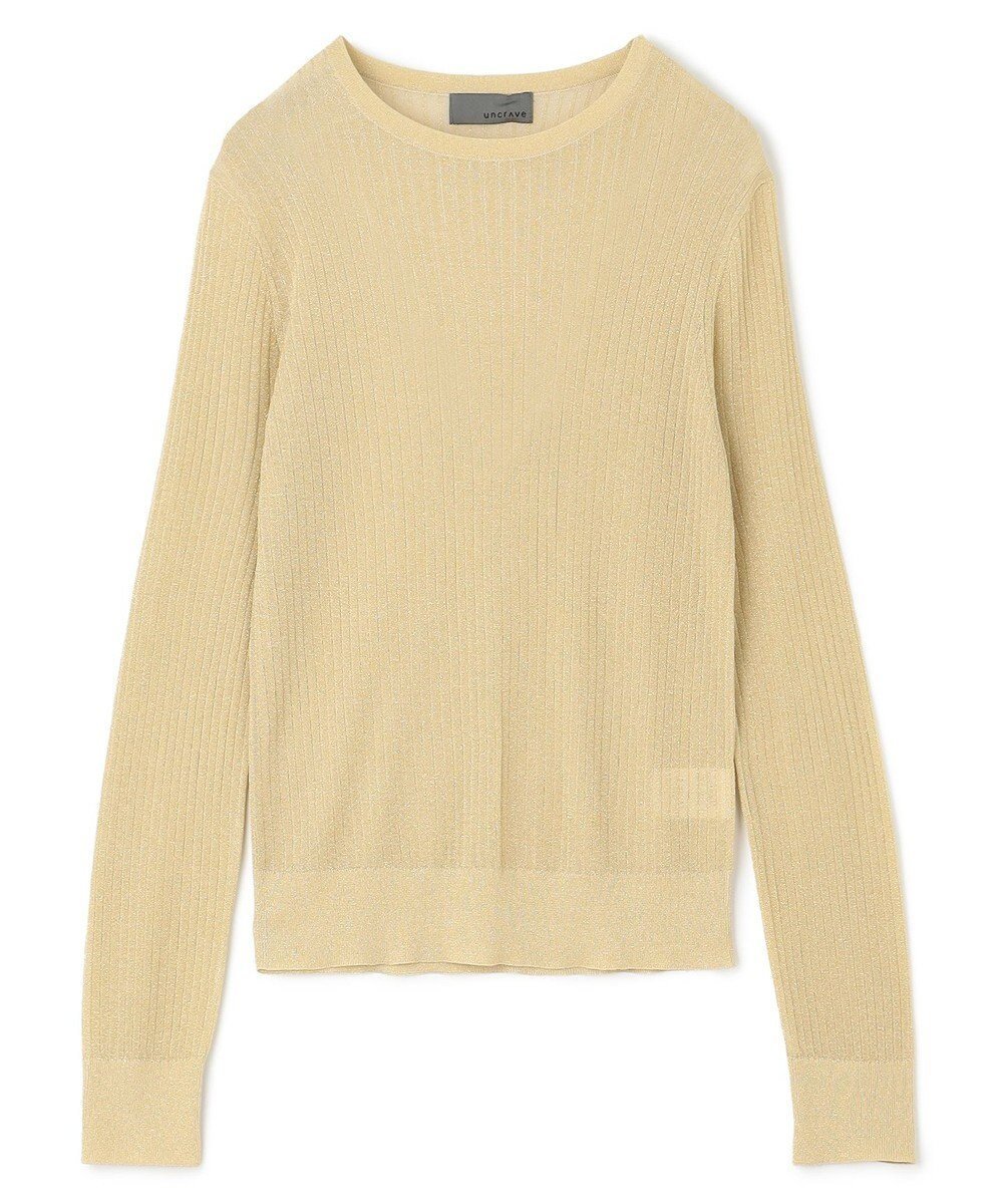 【アンクレイヴ/uncrave】の【手洗い可】ラメ シアー クルーネック ニット(uncrave STANDARD) 人気、トレンドファッション・服の通販 founy(ファニー) 　ファッション　Fashion　レディースファッション　Fashion for Women　トップス・カットソー　Cut & Sew Tops　ニット　Knit Tops & Sweaters　インナー　Innerwear　カーディガン　Cardigan, Knitwear　シアー　Sheer, See-Through　セーター　Sweater, Knitwear　ハイネック　High Neck, Mock Neck　A/W・秋冬　Autumn/Winter　S/S・春夏　SS, Spring/Summer, Warm Season　夏　Summer　エレガント 上品　Elegant　 other-1|ID: prp329100004524703 ipo3291000000033219177
