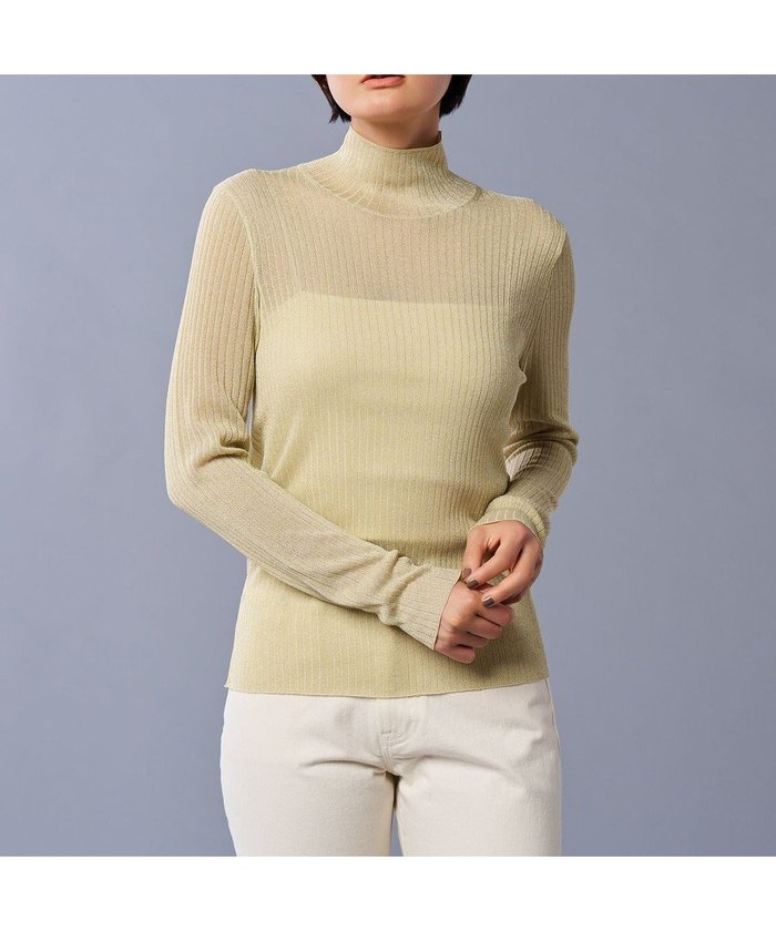 【アンクレイヴ/uncrave】の【手洗い可】ラメ シアー ハイネック ニット(uncrave STANDARD) インテリア・キッズ・メンズ・レディースファッション・服の通販 founy(ファニー) https://founy.com/ ファッション Fashion レディースファッション WOMEN トップス・カットソー Tops/Tshirt ニット Knit Tops カーディガン Cardigan シアー Sheer セーター Sweater ハイネック High Neck ベーシック Basic エレガント 上品 Elegant 夏 Summer S/S・春夏 Ss・Spring/Summer A/W・秋冬 Aw・Autumn/Winter・Fw・Fall-Winter |ID: prp329100004524705 ipo3291000000032004281