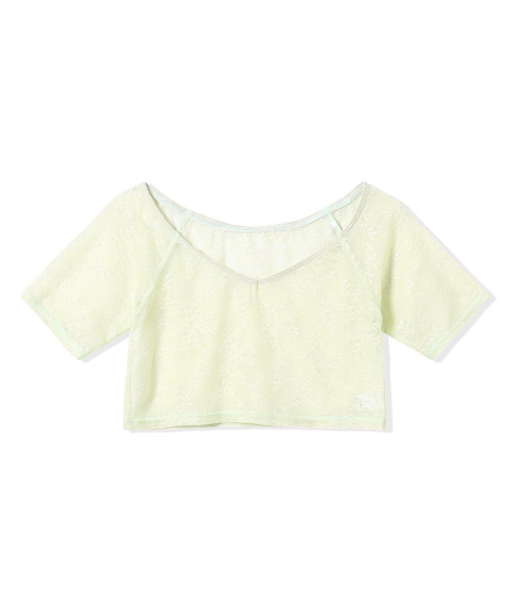 【チャコット/Chacott】のショートトップ インテリア・キッズ・メンズ・レディースファッション・服の通販 founy(ファニー) 　ファッション　Fashion　レディースファッション　WOMEN　トップス・カットソー　Tops/Tshirt　コンパクト　Compact　ショート　Short　ベビー　Baby　リーフ　Leaf　レース　Race　リーフグリーン|ID: prp329100004524737 ipo3291000000032004399