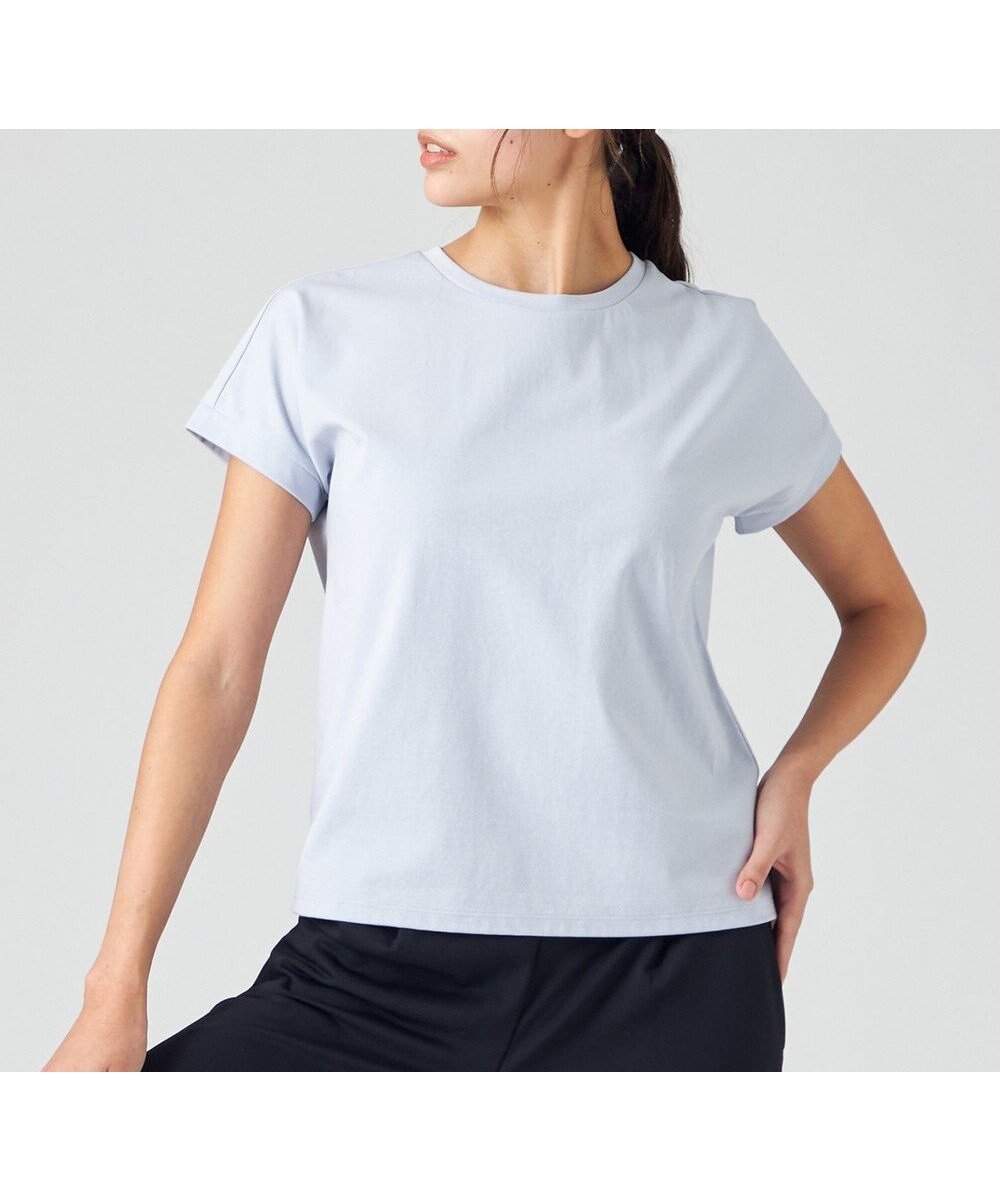 【チャコット/Chacott】のChacott BALANCE フレンチスリーブTシャツ インテリア・キッズ・メンズ・レディースファッション・服の通販 founy(ファニー) 　ファッション　Fashion　レディースファッション　WOMEN　トップス・カットソー　Tops/Tshirt　シャツ/ブラウス　Shirts/Blouses　ロング / Tシャツ　T-Shirts　インナー　Inner　シンプル　Simple　ストレッチ　Stretch　スリーブ　Sleeve　フレンチ　French　ヒヤシンス|ID: prp329100004524751 ipo3291000000032004451