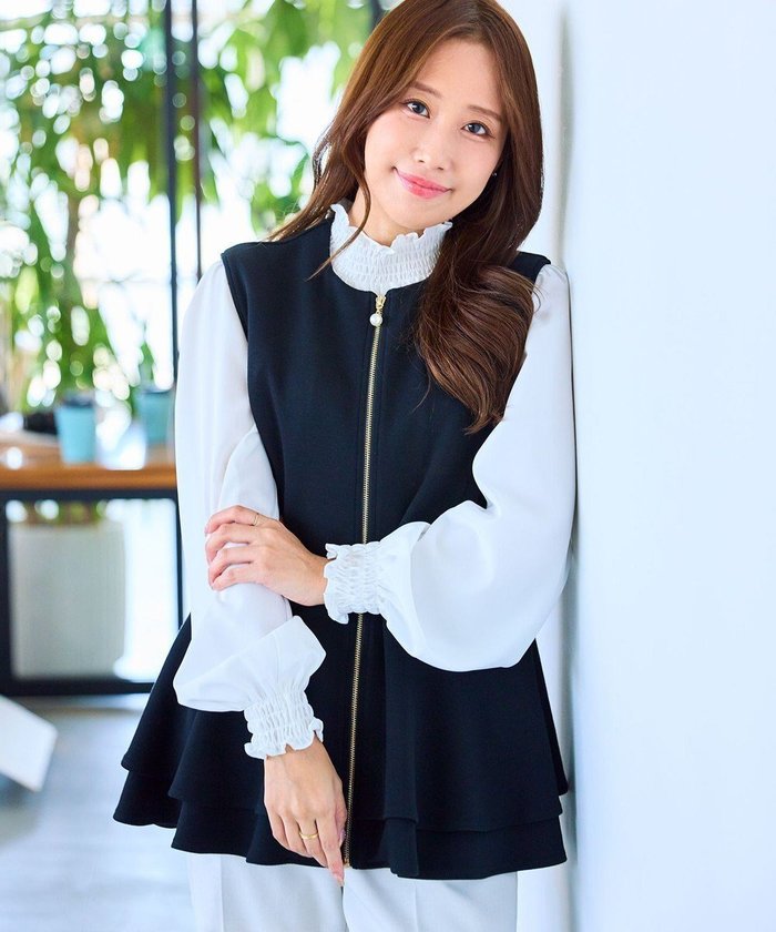 【フェルゥ/Feroux】の【洗える】ペプラム ダンボールジレ インテリア・キッズ・メンズ・レディースファッション・服の通販 founy(ファニー) https://founy.com/ ファッション Fashion レディースファッション Fashion for Women アウター Coat / Outerwear Collection トップス・カットソー Cut & Sew Tops ベスト&ジレ / 重ね着スタイル Vests & Gilets おすすめ Recommended / Our Picks ジップ Zip, Zipper タートル Turtleneck, Turtle Collar パーカー Hoodie, Parka パール Pearl, Pearl Accent フリル Frill, Ruffle ベスト Vest, Waistcoat ペプラム Peplum, Flared Hem リボン Ribbon, Bow ビジネス 仕事 通勤 Business / Work / Commuting 冬 Winter / This Winter 洗える Machine Washable A/W・秋冬 Autumn/Winter |ID: prp329100004524768 ipo3291000000034757189