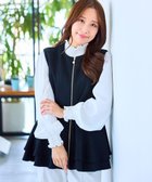 【フェルゥ/Feroux】の【洗える】ペプラム ダンボールジレ ブラック系|ID: prp329100004524768 ipo3291000000034757190