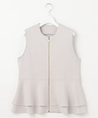 【フェルゥ/Feroux】の【洗える】ペプラム ダンボールジレ ライトグレー系|ID: prp329100004524768 ipo3291000000034757192