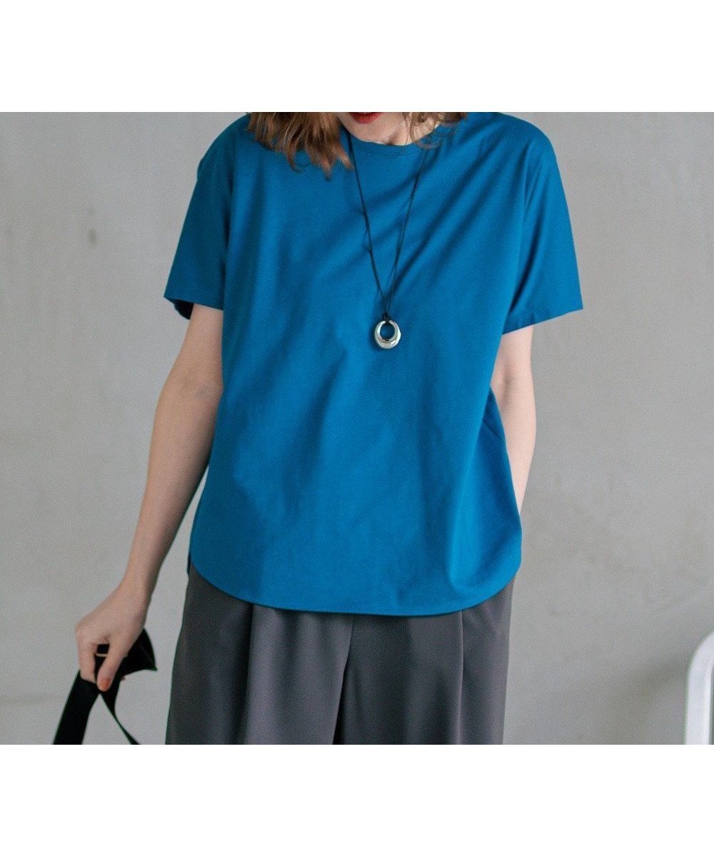 【23区/NIJYUSANKU】の【洗える】ALBINIコーコラン シャツテール Tシャツ インテリア・キッズ・メンズ・レディースファッション・服の通販 founy(ファニー) 　ファッション　Fashion　レディースファッション　WOMEN　トップス・カットソー　Tops/Tshirt　シャツ/ブラウス　Shirts/Blouses　ロング / Tシャツ　T-Shirts　カットソー　Cut and Sewn　イタリア　Italy　インナー　Inner　春　Spring　洗える　Washable　カットソー　Cut And Sew　コンパクト　Compact　ジャケット　Jacket　ジャージー　Jersey　スリーブ　Sleeve　ノースリーブ　No Sleeve　バルーン　Balloon　S/S・春夏　Ss・Spring/Summer　夏　Summer　2024年　2024　2024春夏・S/S　Ss,Spring/Summer,2024　エレガント 上品　Elegant　ブルー系|ID: prp329100004524783 ipo3291000000032004578