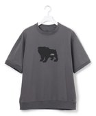 【ジェイプレスヨークストリート/J.PRESS YORK STREET】の【UNISEX】ブルドックプリントリブ Tシャツ グレー系|ID: prp329100004524840 ipo3291000000032004814
