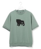 【ジェイプレスヨークストリート/J.PRESS YORK STREET】の【UNISEX】ブルドックプリントリブ Tシャツ ライトグリーン系|ID: prp329100004524840 ipo3291000000032004815