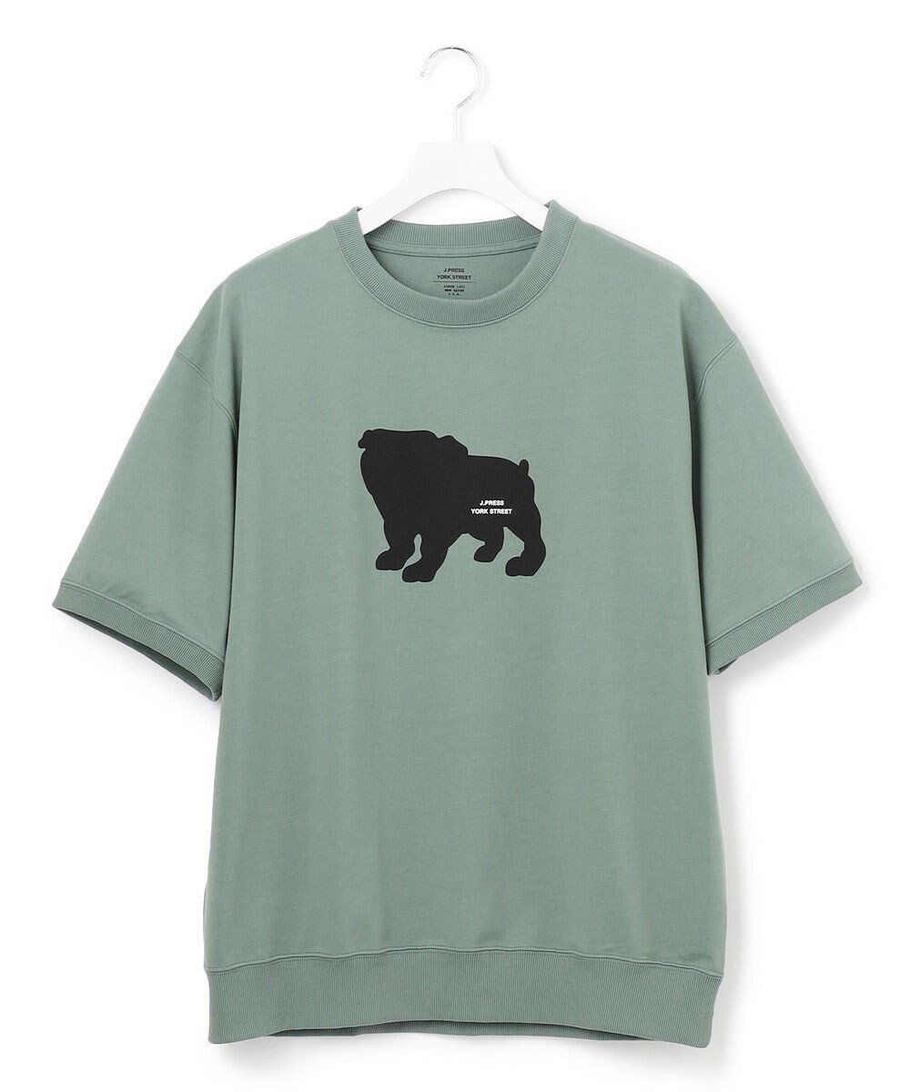 【ジェイプレスヨークストリート/J.PRESS YORK STREET】の【UNISEX】ブルドックプリントリブ Tシャツ インテリア・キッズ・メンズ・レディースファッション・服の通販 founy(ファニー) 　ファッション　Fashion　レディースファッション　WOMEN　トップス・カットソー　Tops/Tshirt　シャツ/ブラウス　Shirts/Blouses　ロング / Tシャツ　T-Shirts　カットソー　Cut and Sewn　ユニセックス　Unisex　カットソー　Cut And Sew　プリント　Print　夏　Summer　春　Spring　S/S・春夏　Ss・Spring/Summer　ライトグリーン系|ID: prp329100004524840 ipo3291000000032004815