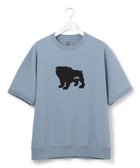 【ジェイプレスヨークストリート/J.PRESS YORK STREET】の【UNISEX】ブルドックプリントリブ Tシャツ ダルブルー系|ID: prp329100004524840 ipo3291000000032004818