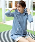 【ティアクラッセ/Tiaclasse】の【洗える】パールポケット付きニットチュニックパーカー ブルー|ID: prp329100004524843 ipo3291000000032004832