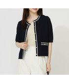 【エニィ スィス/any SiS】の【UVカット・洗える】リンクスバイカラー カーディガン ネイビー×オフ|ID: prp329100004524848 ipo3291000000034398172