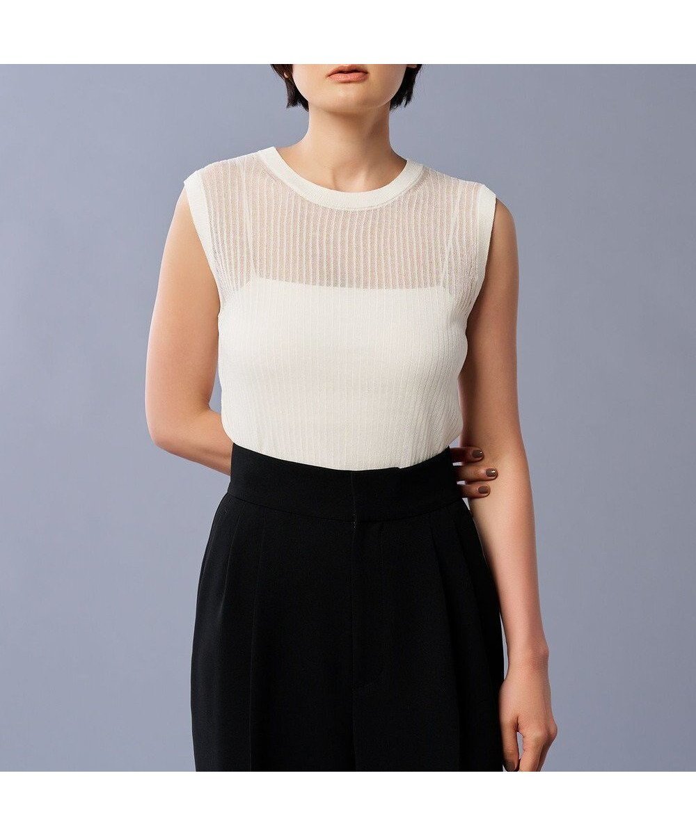 【アンクレイヴ/uncrave】の【手洗い可】シアー リブ ノースリーブ ニット(uncrave STANDARD) 人気、トレンドファッション・服の通販 founy(ファニー) 　ファッション　Fashion　レディースファッション　WOMEN　トップス・カットソー　Tops/Tshirt　ニット　Knit Tops　キャミソール / ノースリーブ　No Sleeves　インナー　Inner　カーディガン　Cardigan　コンパクト　Compact　シアー　Sheer　セーター　Sweater　雑誌　Magazine　ノースリーブ　No Sleeve　A/W・秋冬　Aw・Autumn/Winter・Fw・Fall-Winter　S/S・春夏　Ss・Spring/Summer　夏　Summer　 other-1|ID: prp329100004524856 ipo3291000000032004891