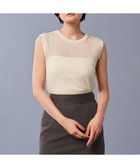 【アンクレイヴ/uncrave】の【手洗い可】シアー リブ ノースリーブ ニット(uncrave STANDARD) ベージュ|ID: prp329100004524856 ipo3291000000032004895