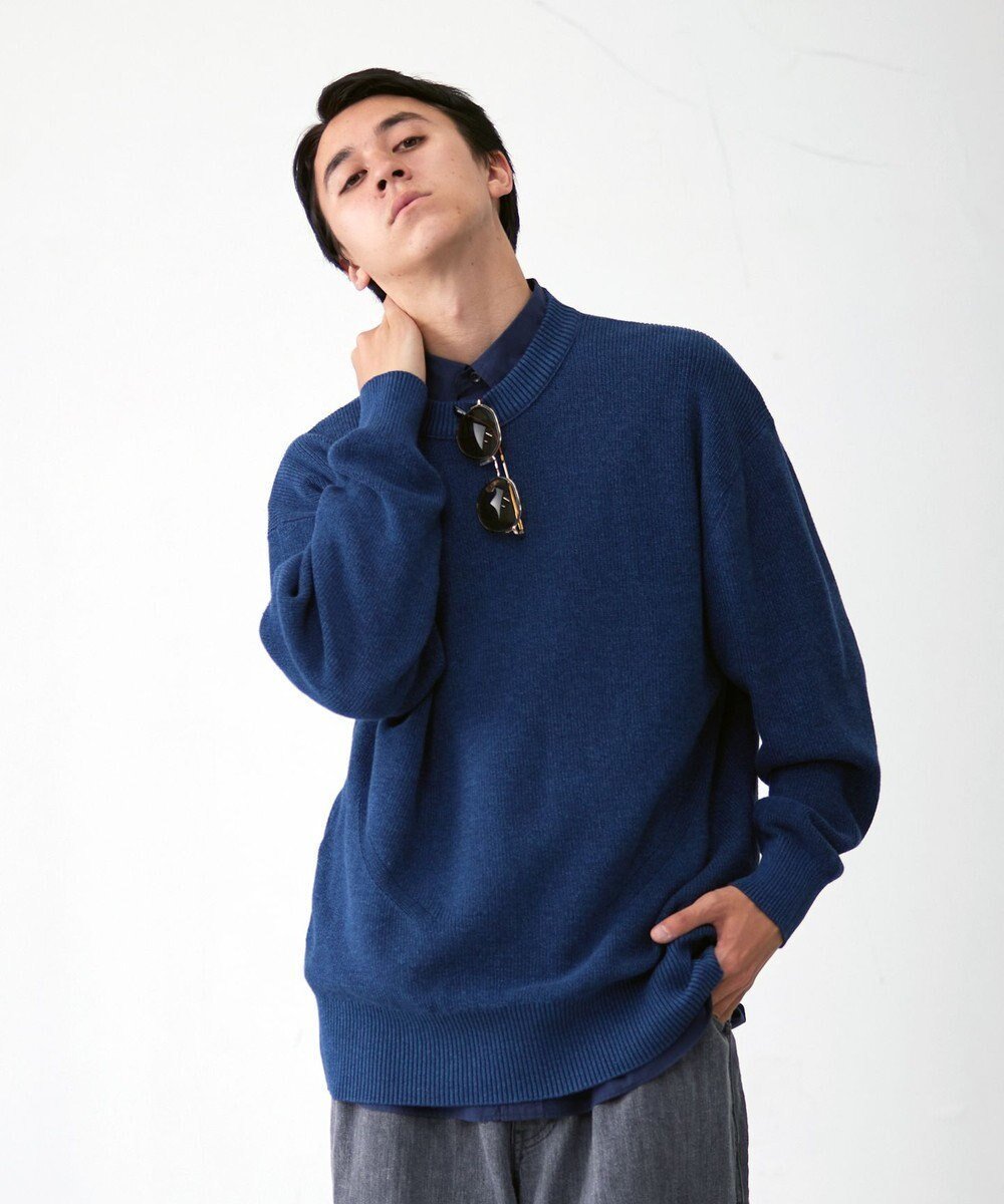 【ジェイプレスヨークストリート/J.PRESS YORK STREET】の【UNISEX】デニムルッククルーネックニット インテリア・キッズ・メンズ・レディースファッション・服の通販 founy(ファニー) 　ファッション　Fashion　レディースファッション　WOMEN　トップス・カットソー　Tops/Tshirt　ニット　Knit Tops　ユニセックス　Unisex　インナー　Inner　スマート　Smart　セーター　Sweater　デニム　Denim　夏　Summer　春　Spring　S/S・春夏　Ss・Spring/Summer　サックスブルー系|ID: prp329100004524862 ipo3291000000032004942
