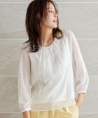 【ティアクラッセ/Tiaclasse】の【洗える】ドビーシフォンパールブラウス オフホワイト|ID: prp329100004524884 ipo3291000000032660523