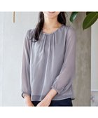 【ティアクラッセ/Tiaclasse】の【洗える】ドビーシフォンパールブラウス グレー|ID: prp329100004524884 ipo3291000000032660524