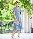 【ティアクラッセ/Tiaclasse】の【洗える】フレアスリーブレースコンビワンピース ブルー|ID: prp329100004524917 ipo3291000000034758073