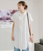 【ティアクラッセ/Tiaclasse】の【洗える】フレンチスリーブリネンチュニックシャツ オフホワイト|ID: prp329100004524942 ipo3291000000032005335