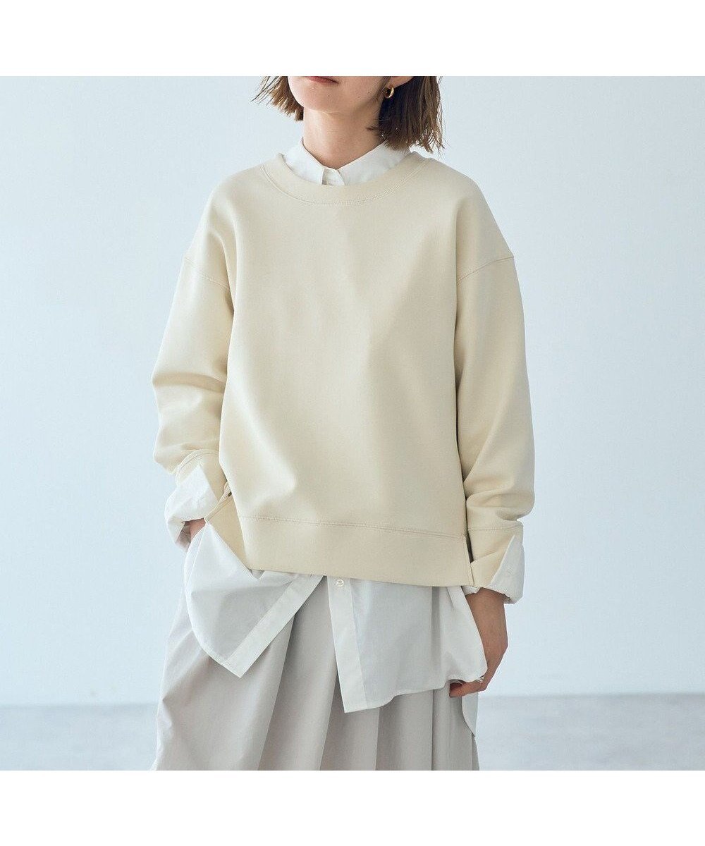 【イェッカ ヴェッカ/YECCA VECCA】のダンボールプルオーバー インテリア・キッズ・メンズ・レディースファッション・服の通販 founy(ファニー) 　ファッション　Fashion　レディースファッション　Fashion for Women　トップス・カットソー　Cut & Sew Tops　レディースパーカー・カジュアルフーディー　Casual Hoodies & Sweatshirts　カジュアルプルオーバー・ニットトップス　Pullovers & Knit Tops / Casual Pullovers　スウェット・クルーネックトップス　Sweatshirts & Crewnecks / Relaxed Fit Sweat Tops　シンプル　Simple, Minimal　スウェット / スエット　Sweatshirt, Sweatwear　スリット　Slit, Slit Detail　スリーブ　Sleeve, Long Sleeve / Short Sleeve　フォルム　Silhouette, Form　ボトム　Bottoms, Lower Wear　ポケット　Pocket, Pocket Detail　ラウンド　Round, Round Neck　リラックス　Relax, Relaxed Fit　夏　Summer　春　Spring　S/S・春夏　SS, Spring/Summer, Warm Season　Ivory|ID: prp329100004524974 ipo3291000000033410145