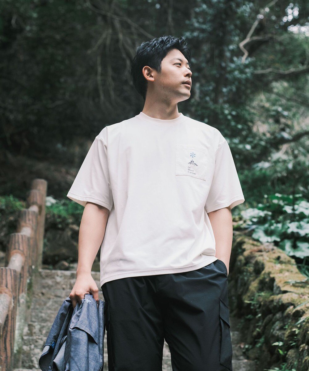 【シェアパーク/SHARE PARK / MEN】の【UVカット・吸水速乾・ストレッチ・軽量 】ポケットロゴTシャツ(L・XLサイズ) インテリア・キッズ・メンズ・レディースファッション・服の通販 founy(ファニー) 　ファッション　Fashion　レディースファッション　WOMEN　トップス・カットソー　Tops/Tshirt　シャツ/ブラウス　Shirts/Blouses　ロング / Tシャツ　T-Shirts　カットソー　Cut and Sewn　春　Spring　カットソー　Cut And Sew　吸水　Water Absorption　軽量　Lightweight　シンプル　Simple　ストレッチ　Stretch　フランス　France　フロント　Front　プリント　Print　ベーシック　Basic　ポケット　Pocket　リラックス　Relax　ワーク　Work　S/S・春夏　Ss・Spring/Summer　再入荷　Restock/Back In Stock/Re Arrival　夏　Summer　ホワイト系|ID: prp329100004524977 ipo3291000000032005483