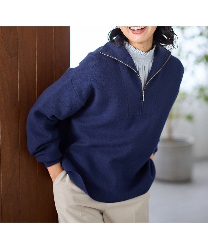 【エニー/ANY】のスウェットライクハーフジップニット インテリア・キッズ・メンズ・レディースファッション・服の通販 founy(ファニー) https://founy.com/ ファッション Fashion レディースファッション Fashion for Women トップス・カットソー Cut & Sew Tops ニット Knit Tops & Sweaters レディースパーカー・カジュアルフーディー Casual Hoodies & Sweatshirts スウェット・クルーネックトップス Sweatshirts & Crewnecks / Relaxed Fit Sweat Tops おすすめ Recommended / Our Picks インナー Innerwear ジップ Zip, Zipper セーター Sweater, Knitwear 人気 Popular, Best Seller A/W・秋冬 Autumn/Winter |ID: prp329100004525014 ipo3291000000035627914