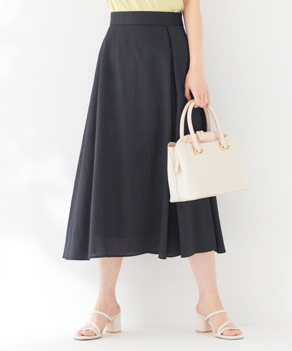 【エニィ スィス/any SiS】の【洗える】エアリーストライプ スカート インテリア・キッズ・メンズ・レディースファッション・服の通販 founy(ファニー) 　ファッション　Fashion　レディースファッション　WOMEN　スカート　Skirt　シアー　Sheer　ジャージ　Jersey　ストライプ　Stripe　フィット　Fit　フレア　Flare　ボックス　Box　夏　Summer　春　Spring　S/S・春夏　Ss・Spring/Summer　洗える　Washable　ネイビー|ID: prp329100004525018 ipo3291000000032005653