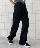 【ウィゴー/WEGO】のマルチポケットワイドカーゴパンツ ブラック|ID: prp329100004525032 ipo3291000000032005718