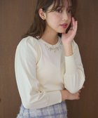 【フェルゥ/Feroux】の【洗える】ビジュー襟 プルオーバーニット アイボリー系|ID: prp329100004525090 ipo3291000000032005988