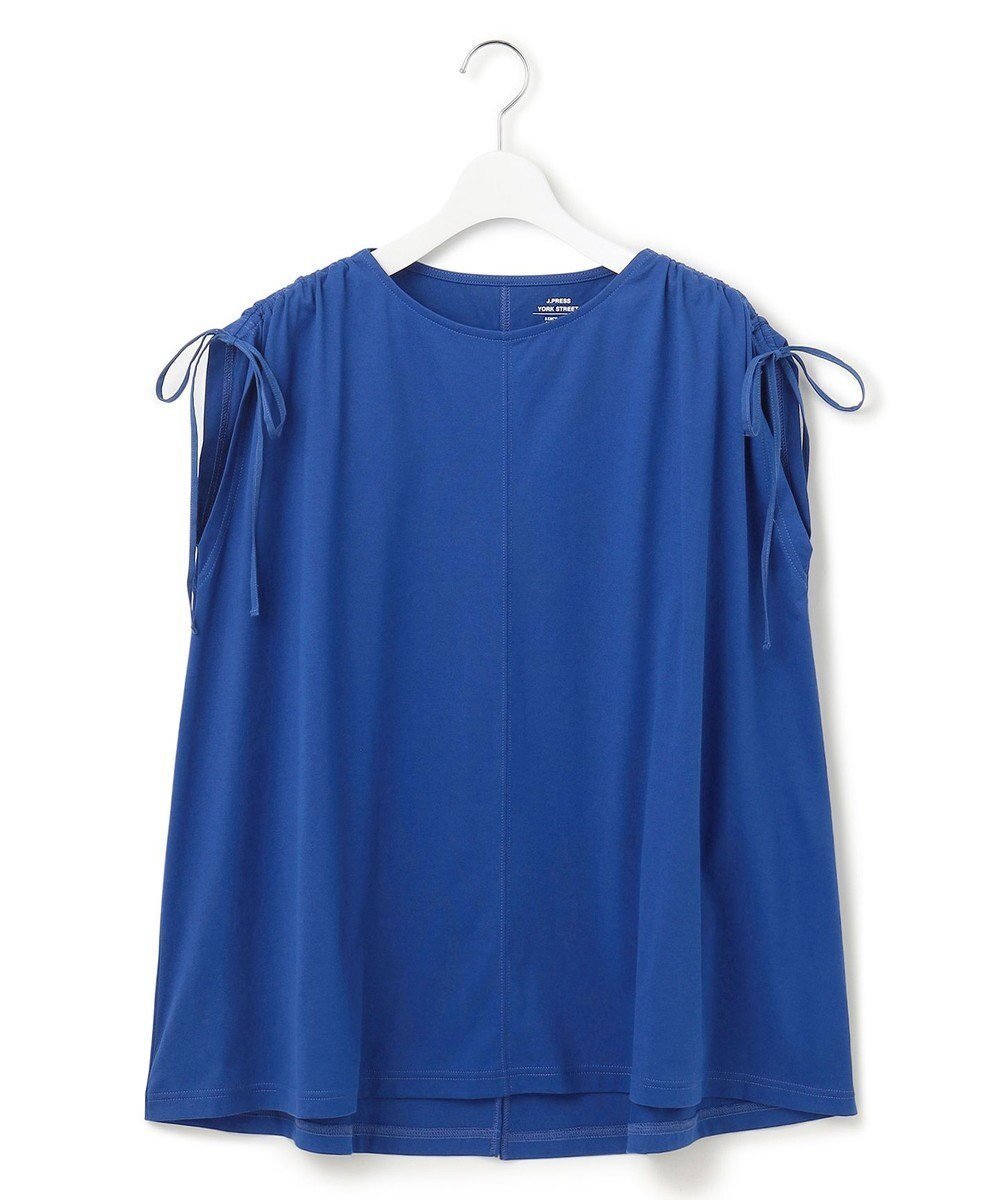 【ジェイプレスヨークストリート/J.PRESS YORK STREET】の【WOMEN】【SMOOTH JERSEY】ショルダー シャーリング プルオーバー インテリア・キッズ・メンズ・レディースファッション・服の通販 founy(ファニー) 　ファッション　Fashion　レディースファッション　WOMEN　トップス・カットソー　Tops/Tshirt　シャツ/ブラウス　Shirts/Blouses　ロング / Tシャツ　T-Shirts　プルオーバー　Pullover　カットソー　Cut and Sewn　カットソー　Cut And Sew　シャーリング　Shirring　ショルダー　Shoulder　タンク　Tank　夏　Summer　春　Spring　S/S・春夏　Ss・Spring/Summer　ブルー系|ID: prp329100004525103 ipo3291000000032006048