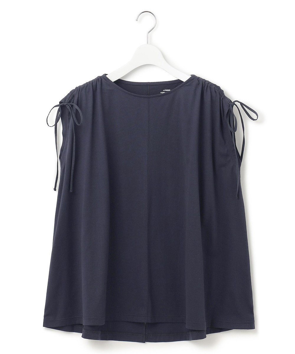 【ジェイプレスヨークストリート/J.PRESS YORK STREET】の【WOMEN】【SMOOTH JERSEY】ショルダー シャーリング プルオーバー インテリア・キッズ・メンズ・レディースファッション・服の通販 founy(ファニー) 　ファッション　Fashion　レディースファッション　WOMEN　トップス・カットソー　Tops/Tshirt　シャツ/ブラウス　Shirts/Blouses　ロング / Tシャツ　T-Shirts　プルオーバー　Pullover　カットソー　Cut and Sewn　カットソー　Cut And Sew　シャーリング　Shirring　ショルダー　Shoulder　タンク　Tank　夏　Summer　春　Spring　S/S・春夏　Ss・Spring/Summer　ネイビー系|ID: prp329100004525103 ipo3291000000032006050