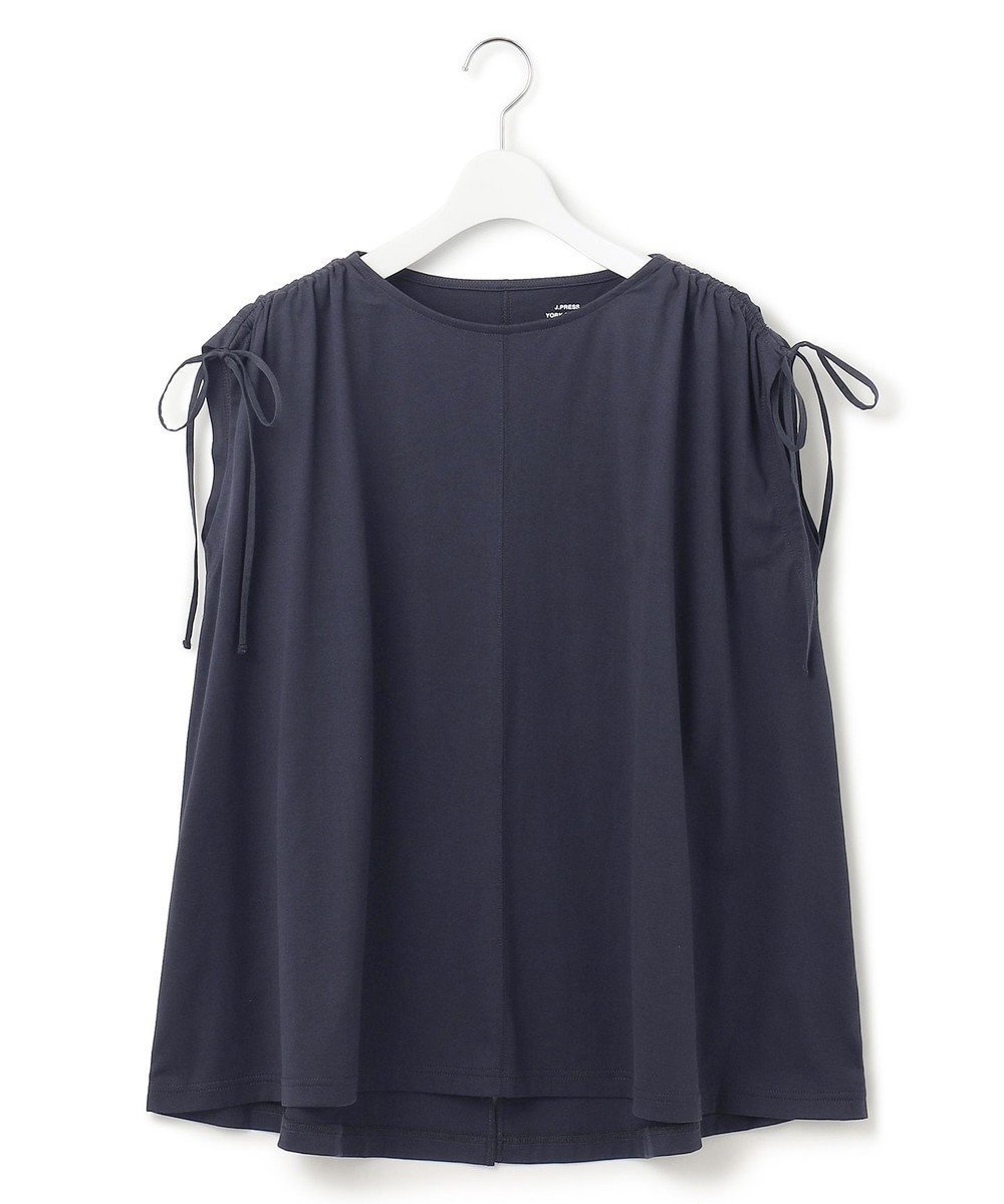 【ジェイプレスヨークストリート/J.PRESS YORK STREET】の【WOMEN】【SMOOTH JERSEY】ショルダー シャーリング プルオーバー インテリア・キッズ・メンズ・レディースファッション・服の通販 founy(ファニー) 　ファッション　Fashion　レディースファッション　Ladies' Fashion Online　トップス・カットソー　Tops/Tshirt　シャツ/ブラウス　Shirts/Blouses　ロング / Tシャツ　T-Shirts　プルオーバー　Pullover　カットソー　Cut and Sewn　カットソー　Cut And Sew　シャーリング　Shirring　ショルダー　Shoulder　タンク　Tank　夏　Summer　春　Spring　S/S・春夏　Ss・Spring/Summer　ネイビー系|ID: prp329100004525103 ipo3291000000032565967