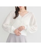 【アースミュージックアンドエコロジー/earth music&ecology】のシアーラメVネックカーディガン Off White|ID: prp329100004525194 ipo3291000000032006428