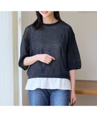 【エニィファム/any FAM】の【洗濯機可/アンチピリング】アイレットメッシュニット チャコール|ID: prp329100004525197 ipo3291000000032006442