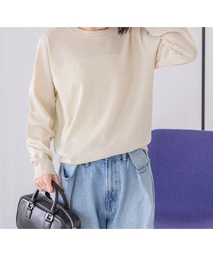 【アメリカンホリック/AMERICAN HOLIC】のラメ入りクルーネックニットプルオーバー インテリア・キッズ・メンズ・レディースファッション・服の通販 founy(ファニー) https://founy.com/ ファッション Fashion レディースファッション WOMEN トップス・カットソー Tops/Tshirt ニット Knit Tops プルオーバー Pullover おすすめ Recommend インナー Inner ジャケット Jacket セーター Sweater ボトム Bottom 夏 Summer 春 Spring S/S・春夏 Ss・Spring/Summer |ID: prp329100004525245 ipo3291000000032006623
