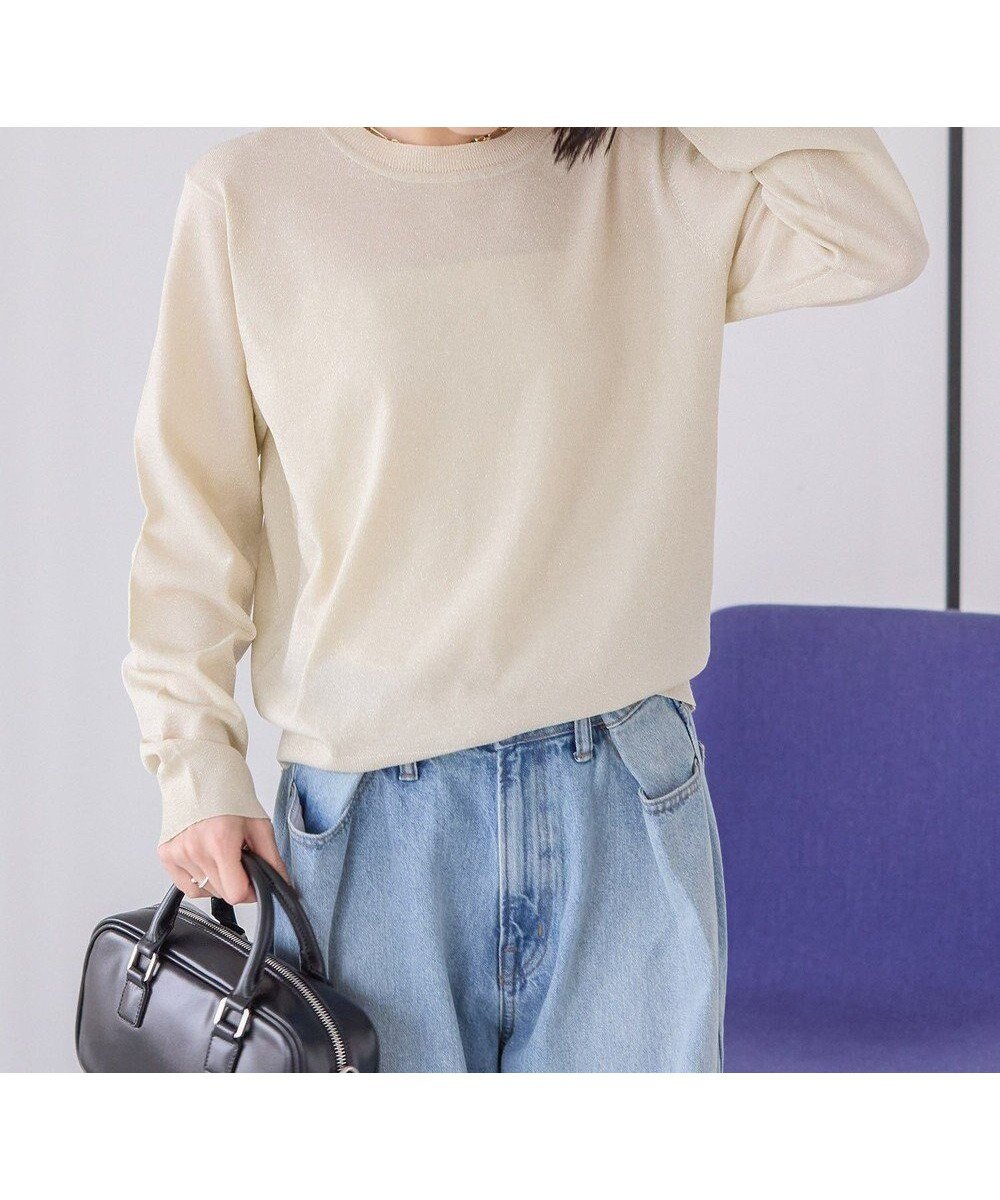 【アメリカンホリック/AMERICAN HOLIC】のラメ入りクルーネックニットプルオーバー 人気、トレンドファッション・服の通販 founy(ファニー) 　ファッション　Fashion　レディースファッション　WOMEN　トップス・カットソー　Tops/Tshirt　ニット　Knit Tops　プルオーバー　Pullover　おすすめ　Recommend　インナー　Inner　ジャケット　Jacket　セーター　Sweater　ボトム　Bottom　夏　Summer　春　Spring　S/S・春夏　Ss・Spring/Summer　 other-1|ID: prp329100004525245 ipo3291000000032006623