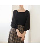 【フェルゥ/Feroux】の【洗える】シフォンスリーブドッキング ニット ブラック系|ID: prp329100004525262 ipo3291000000032006707