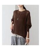 【アメリカンホリック/AMERICAN HOLIC】の透かし編みメッシュニットプルオーバー Brown|ID: prp329100004525316 ipo3291000000032006928