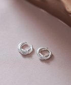 【ティアクラッセ/Tiaclasse】のマットメタルフープピアス シルバー|ID: prp329100004525341 ipo3291000000032007033