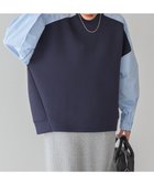 【アメリカンホリック/AMERICAN HOLIC】の異素材コクーンポンチプルオーバー 人気、トレンドファッション・服の通販 founy(ファニー) ファッション Fashion レディースファッション Ladies' Fashion Online トップス・カットソー Tops/Tshirt シャツ/ブラウス Shirts/Blouses ロング / Tシャツ T-Shirts プルオーバー Pullover カットソー Cut and Sewn カットソー Cut And Sew シャーリング Shirring 夏 Summer 春 Spring S/S・春夏 Ss・Spring/Summer thumbnail Navy|ID: prp329100004525361 ipo3291000000032411059