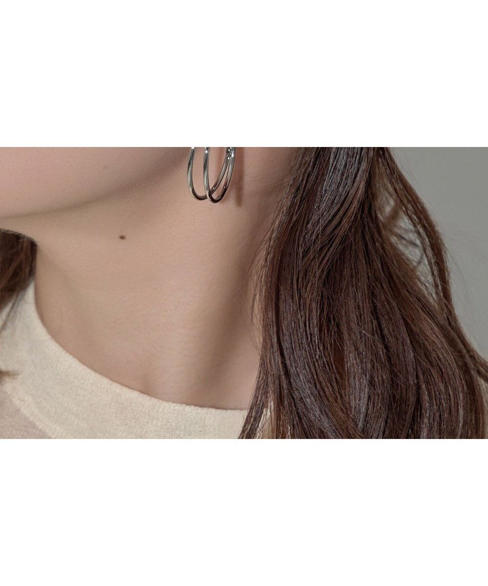 【フィービィー/phoebe】の≪TV番組着用商品≫ダブルラインフープイヤリング シルバー インテリア・キッズ・メンズ・レディースファッション・服の通販 founy(ファニー) 　ファッション　Fashion　レディースファッション　WOMEN　ジュエリー　Jewelry　リング　Rings　イヤリング　Earrings　アクセサリー　Accessories　イヤリング　Earrings　シルバー　Silver　スタイリッシュ　Stylish　ダブル　Double　フープ　Hoop　シルバー|ID: prp329100004525383 ipo3291000000032007249