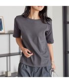 【アメリカンホリック/AMERICAN HOLIC】の抗菌防臭リブ5分袖カットプルオーバー Charcoal Gray|ID: prp329100004525401 ipo3291000000032007331