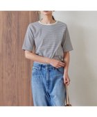 【アメリカンホリック/AMERICAN HOLIC】の抗菌防臭リブ5分袖カットプルオーバー Border Ivory|ID: prp329100004525401 ipo3291000000032007336
