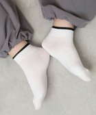 【ウィゴー/WEGO】のラインショートソックス ホワイト|ID: prp329100004525488 ipo3291000000032007712