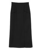 【グリーンパークス/Green Parks】のきれいシルエット フラップ付きナロースカート Black|ID: prp329100004525518 ipo3291000000032007834