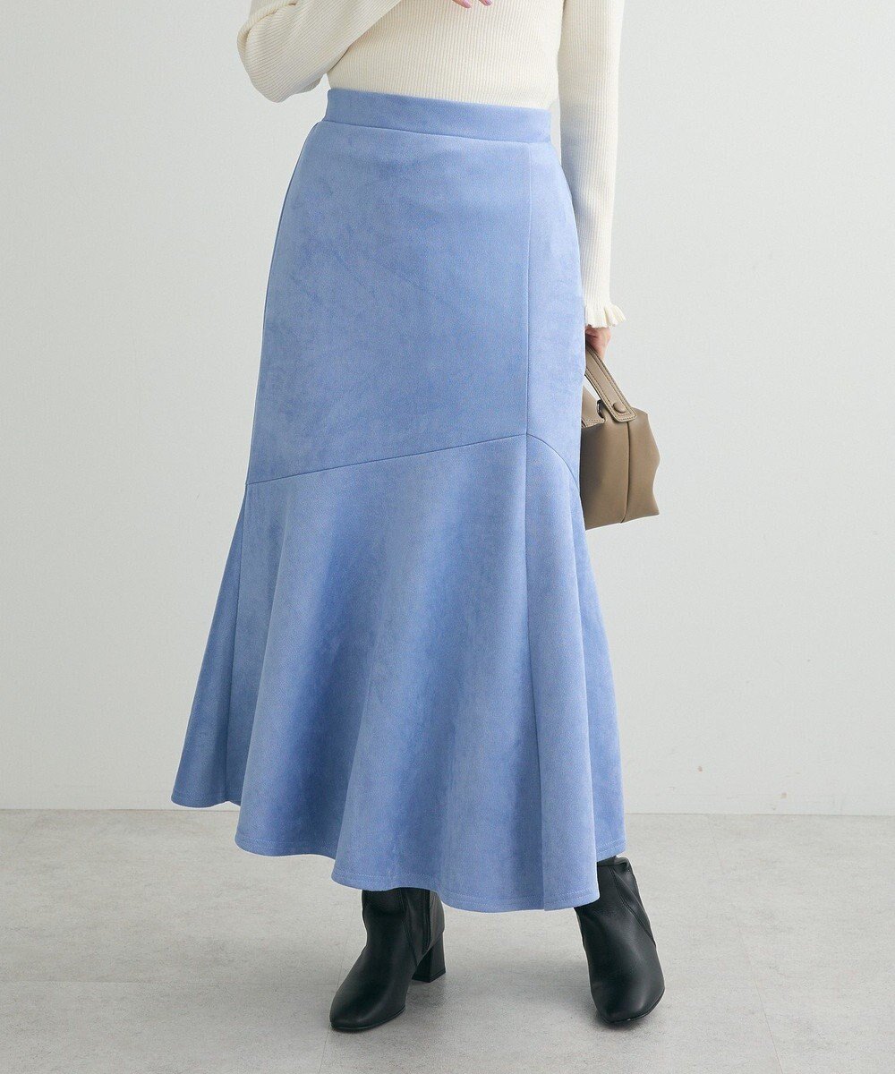 【グリーンパークス/Green Parks】のマシュマロスエードマーメイドスカート インテリア・キッズ・メンズ・レディースファッション・服の通販 founy(ファニー) 　ファッション　Fashion　レディースファッション　Fashion for Women　スカート　Skirts　おすすめ　Recommended / Our Picks　フィット　Fit, Slim Fit　フレア　Flare, Flared　ポケット　Pocket, Pocket Detail　マーメイド　Mermaid, Fishtail Silhouette　冬　Winter / This Winter　A/W・秋冬　Autumn/Winter　Blue|ID: prp329100004525546 ipo3291000000032721150